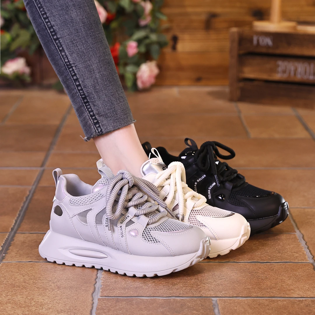 千之恋断码现货增高5CM2025夏季新款镂空高能感百搭休闲女鞋3579