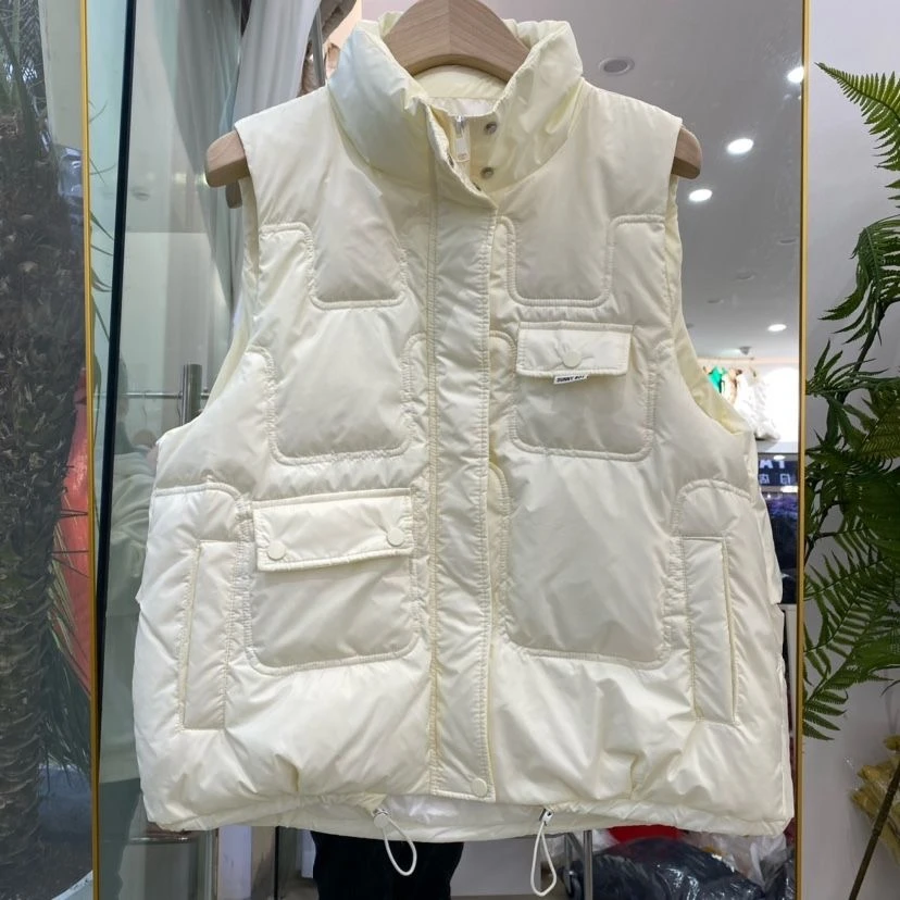 光头哥欧货女式羽绒马甲冬季外套短款韩版立领文艺休闲加厚