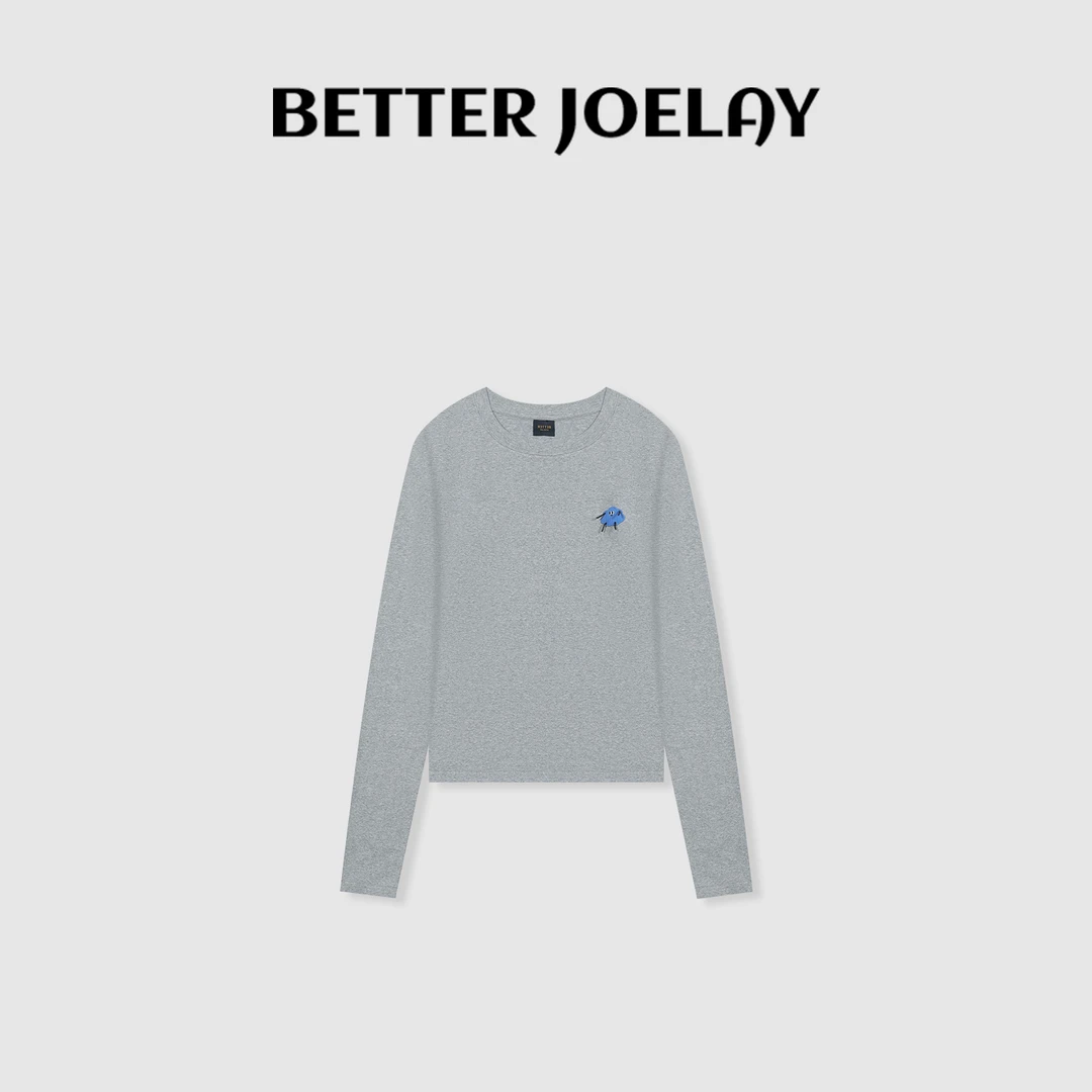 BETTER JOELAY-【三角团子】时尚百搭简约ins风休闲T恤长袖KH1267