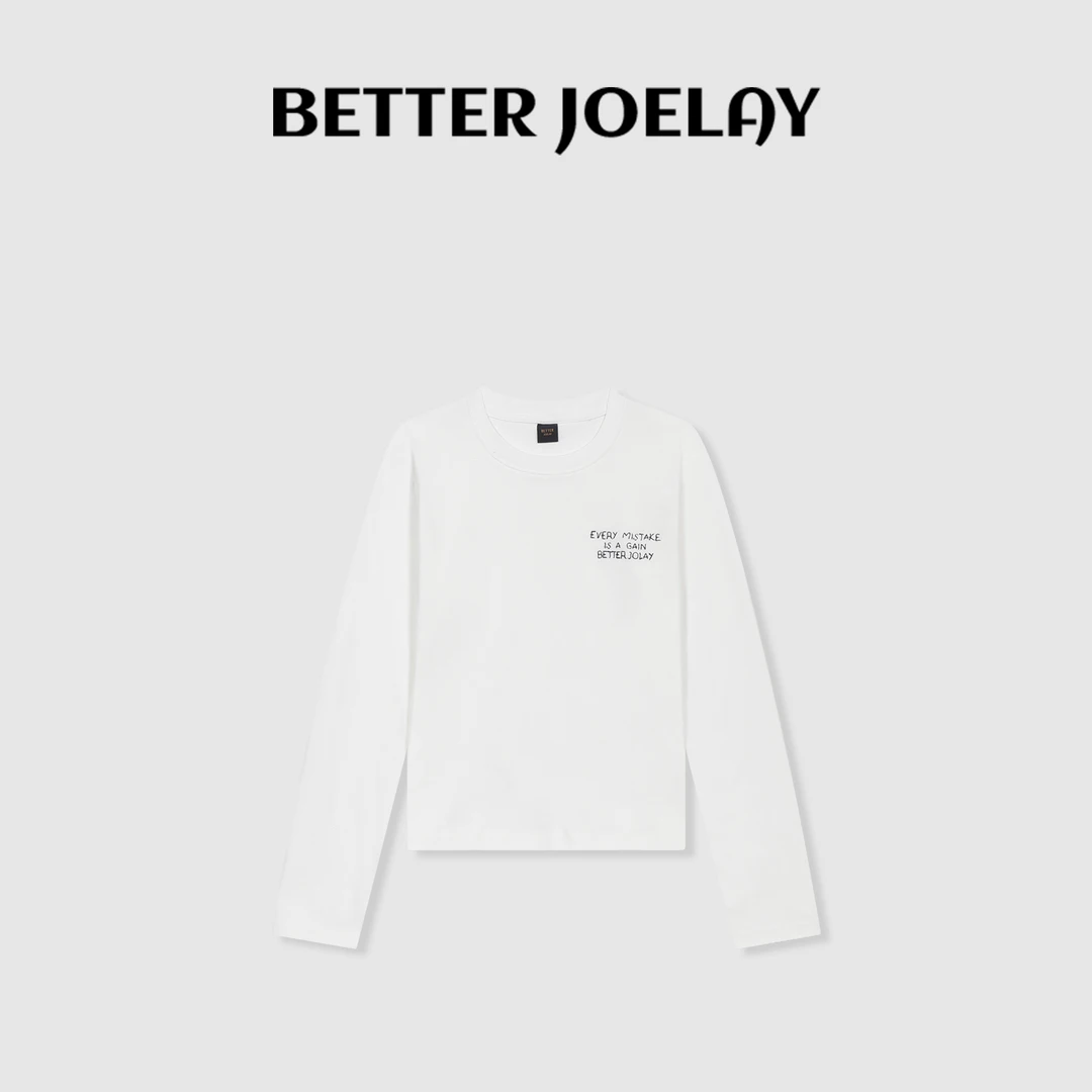 BETTER JOELAY-【秋日书信】时尚百搭简约ins风休闲T恤长袖KH1270