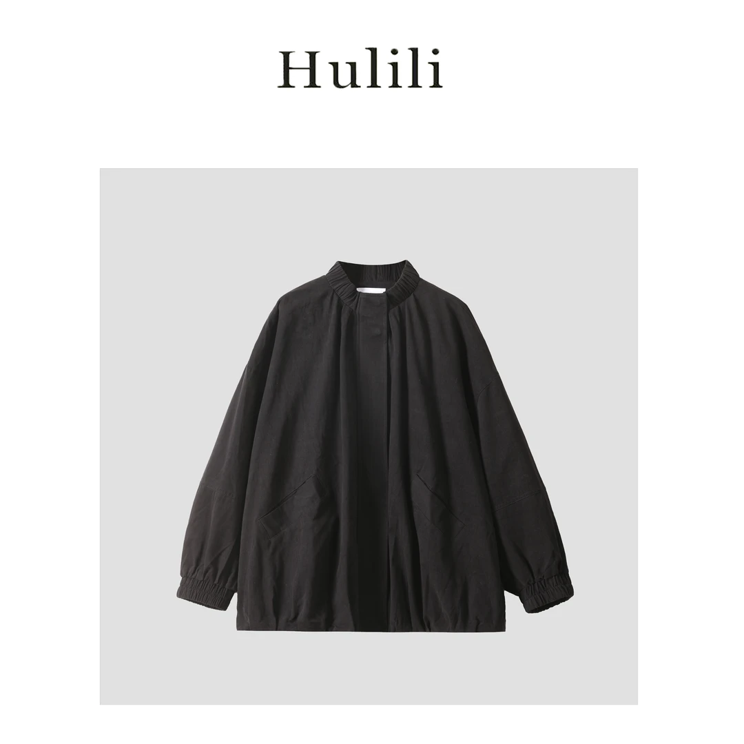 【Li·Li】宽松肌理感复古哈林顿廓形休闲夹克外套7018