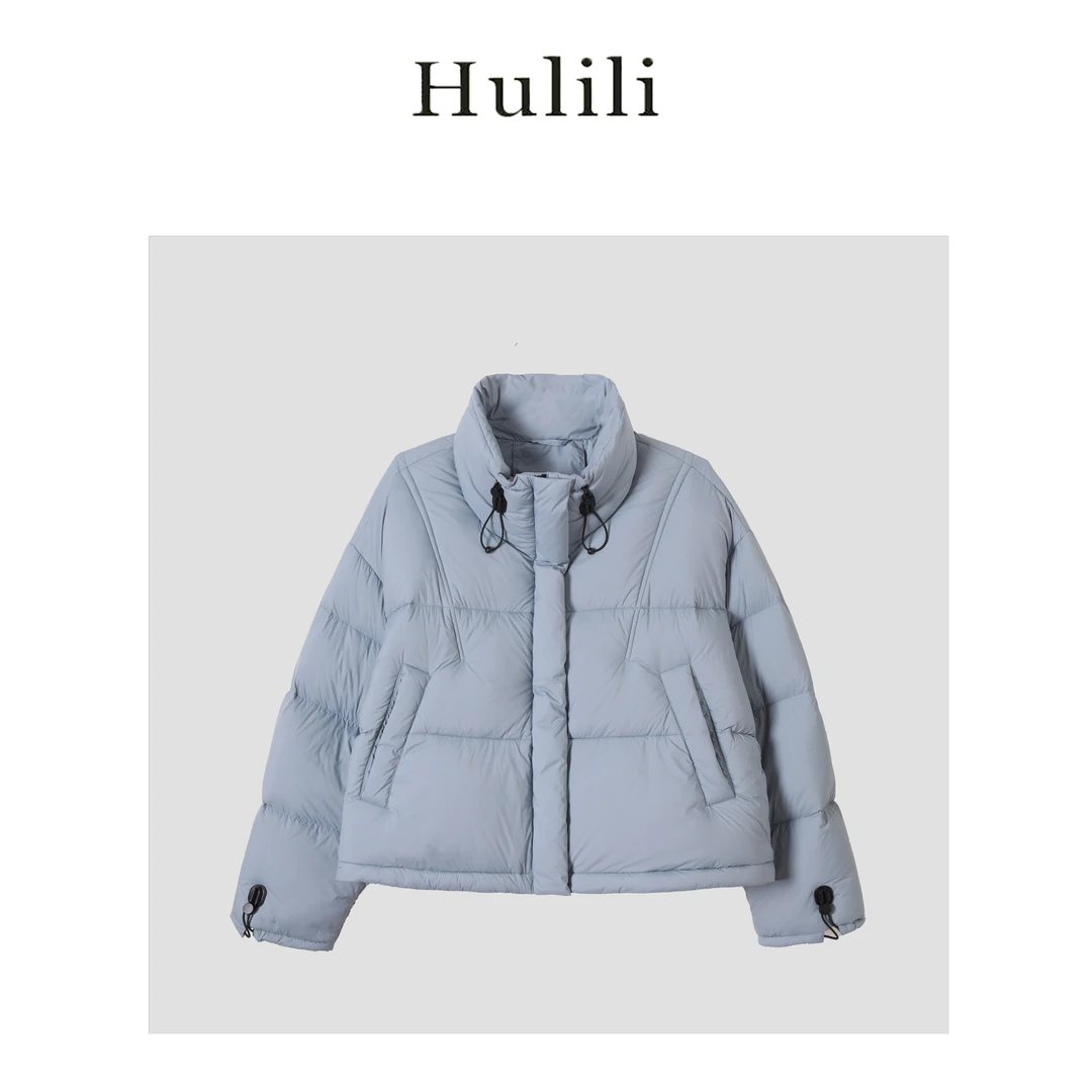 【Li·Li】90白鸭绒~韩版短款百搭立领宽松高级清冷干净女装89015