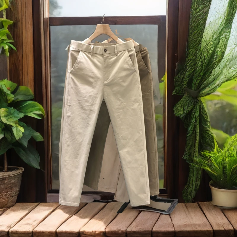 Jeanswest/真维斯高品质感男士休闲裤夏季弹力简约英伦风薄款潮牌