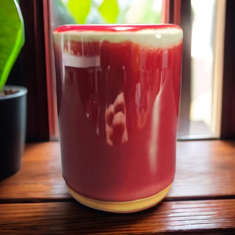 钧瓷笔筒中式办公笔筒室内笔筒窑变釉精美工艺品陶瓷家用陶瓷笔筒