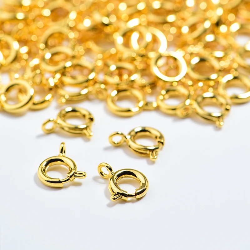 14K包金扣头18k弹簧扣手工diy串珠手链项链收尾扣材料包配件时尚