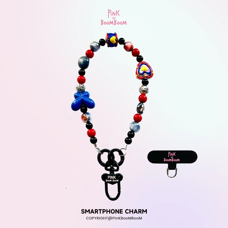 PinkBooM原创波西米亚狂想曲手机绳手腕短链轻奢手工珠链高级防丢