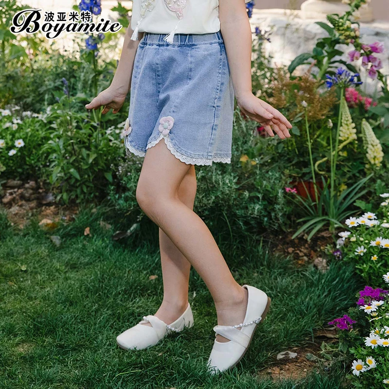 BOYAMITE/波亚米特女童牛仔短裤2024夏季新款儿童洋气裤子24326