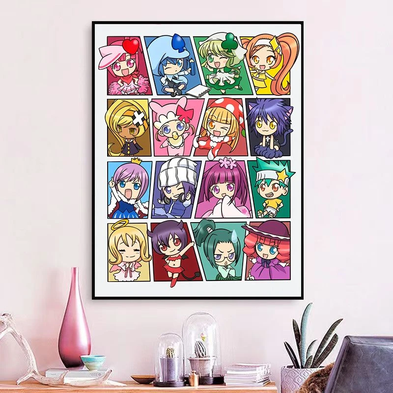 守护甜心樱花日漫diy数字油画卡通人物手绘填色女孩房间书房挂画