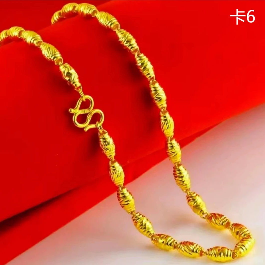 合金项链 时尚【橄榄项链】男士男款霸气磨砂精美素款经典橄榄链