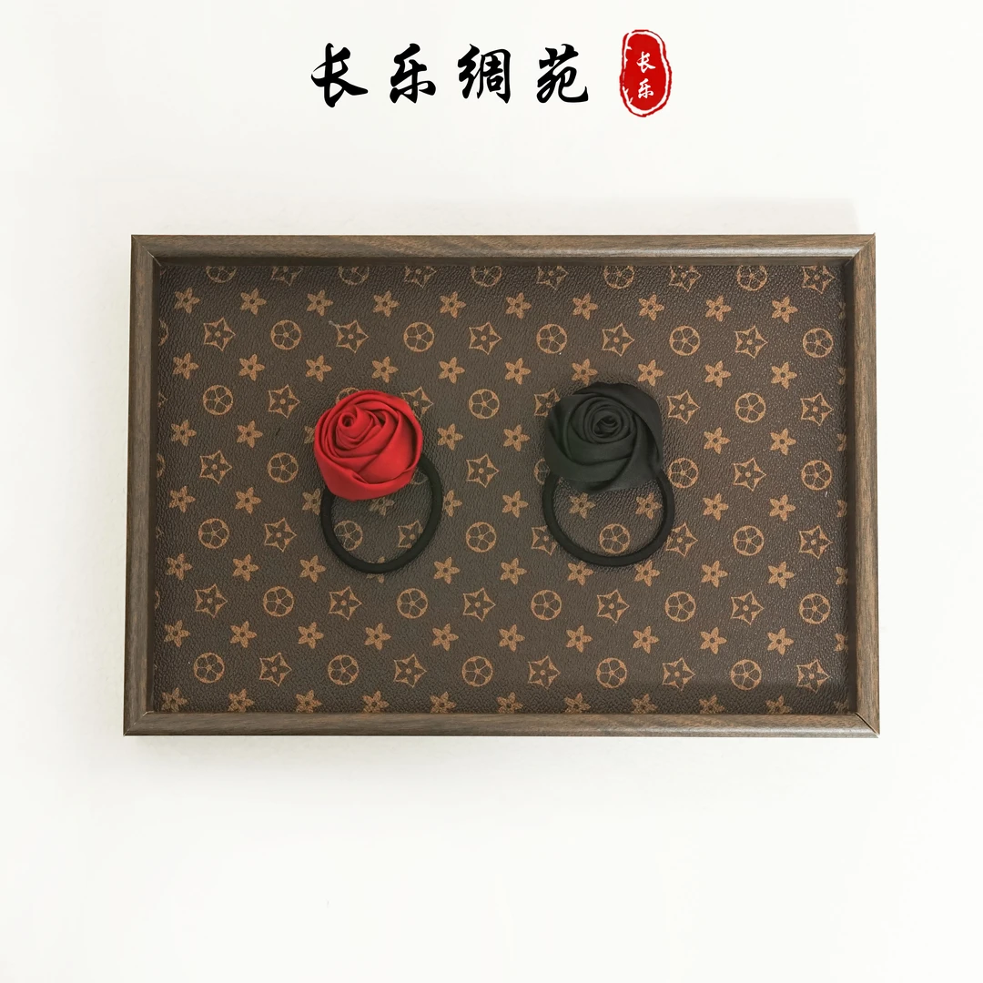 【长乐绸苑】新中式玫瑰发圈（C0118）