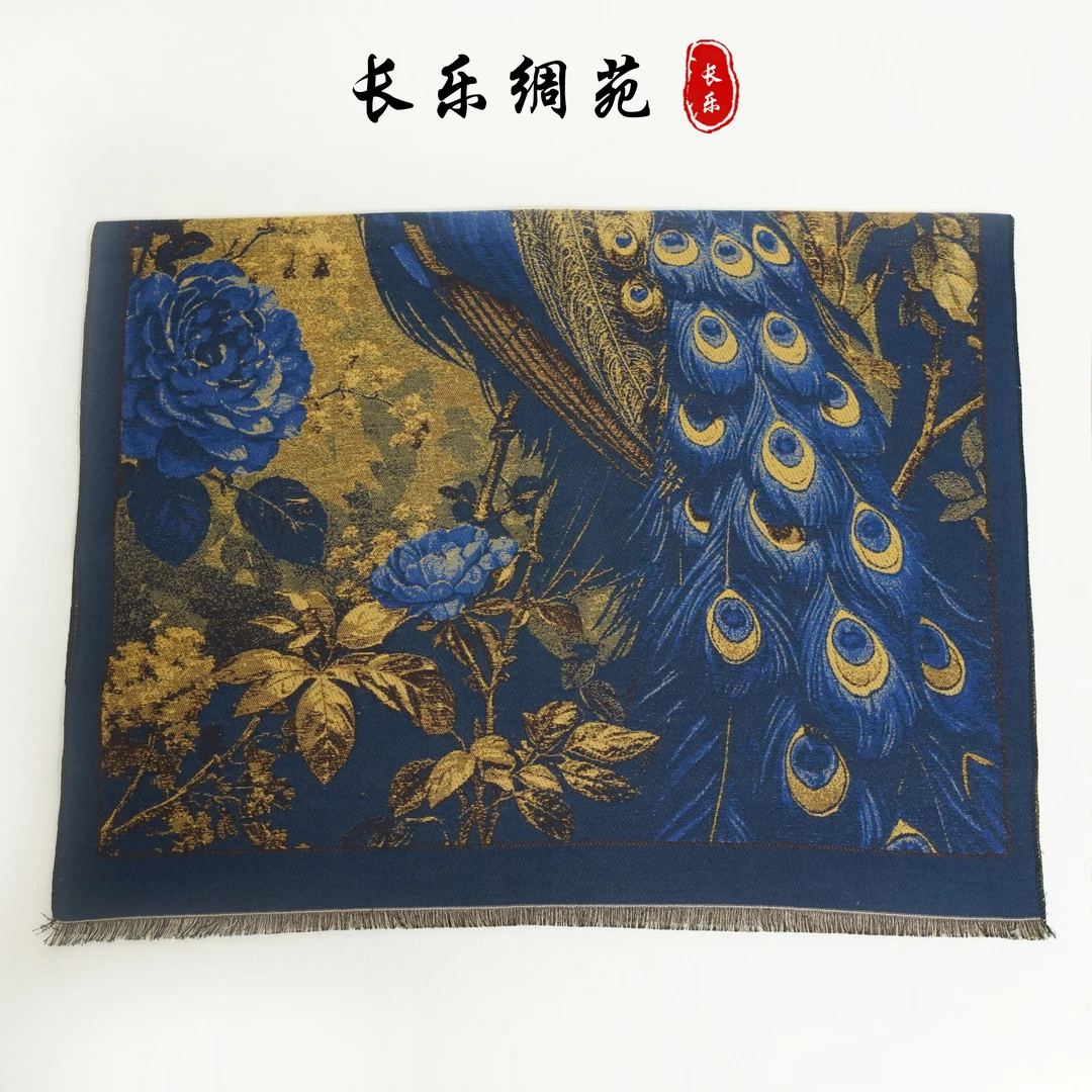 【长乐绸苑】新中式轻奢高定国风丝巾70*180（C0076）