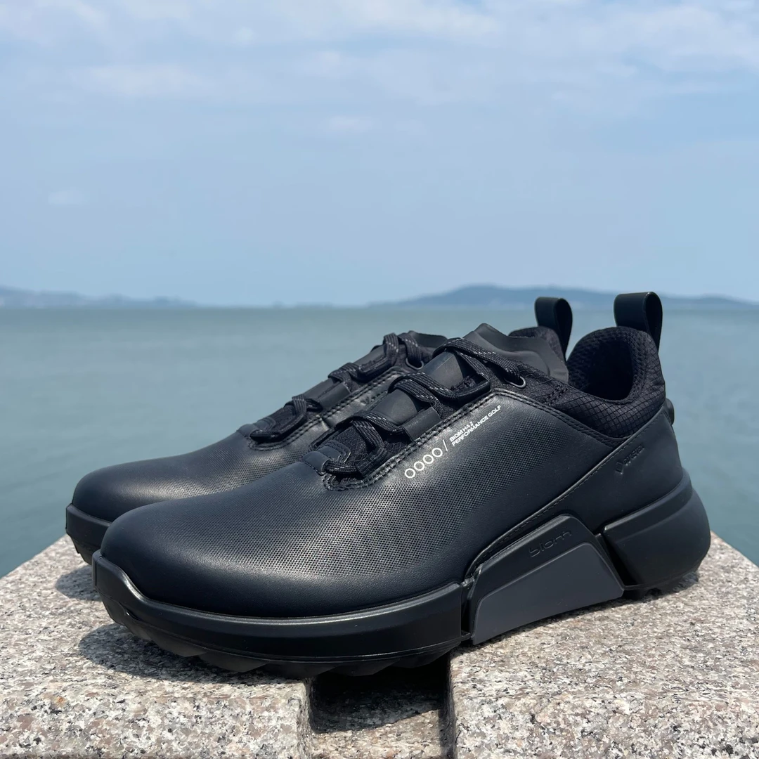 Ecco/爱步男鞋潮鞋春秋舒适高尔夫黑色健步防水运动鞋108284时尚