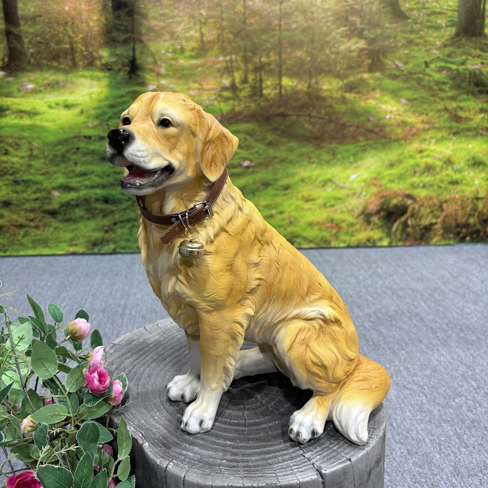 金毛犬狗狗小狗摆件家居装饰品客厅沙发落地花园庭院仿真动物雕塑