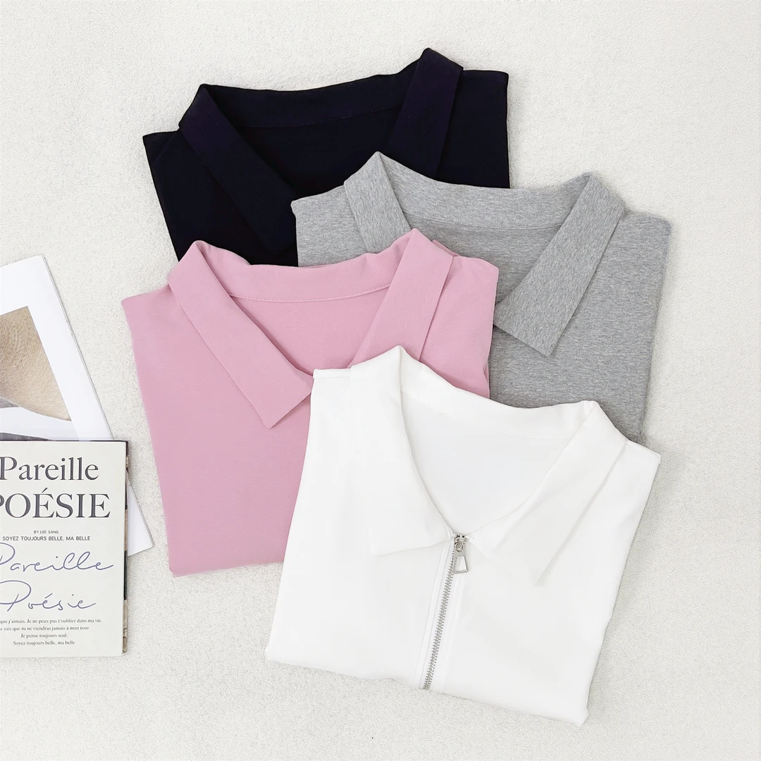 时尚洋气百搭宽松显瘦ol短袖t恤女