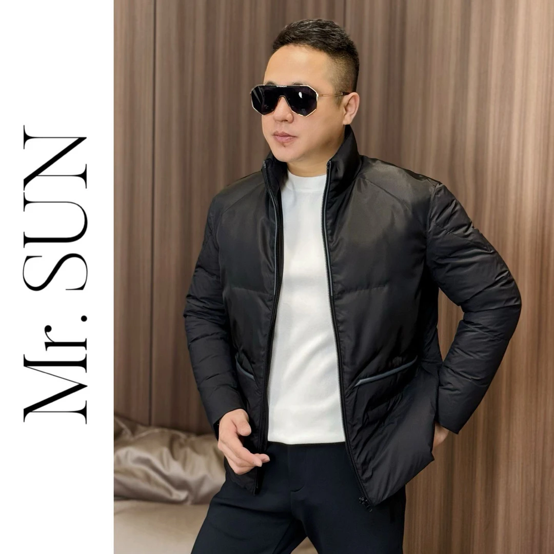 孙先生｜高品质设计师款拼绵羊皮鹅绒男款立领羽绒服857799不退换