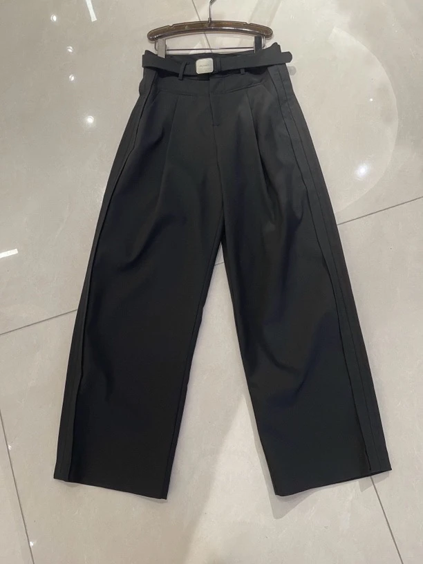 新款通勤垂感阔腿裤女显瘦气质休闲裤#2748