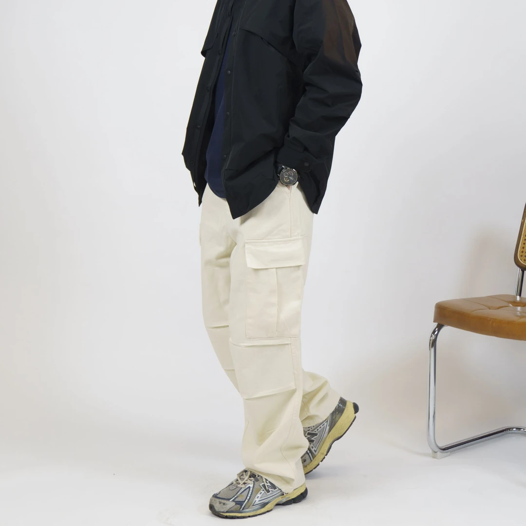 【全棉重磅水洗工装直筒裤】6便士2【3979】休闲百搭复古休闲裤宽松