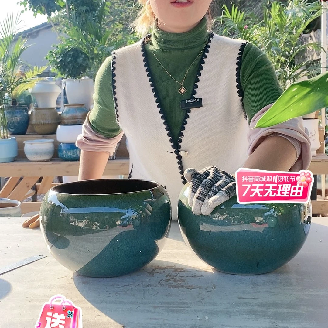 红陶王嫂花盆1106-98