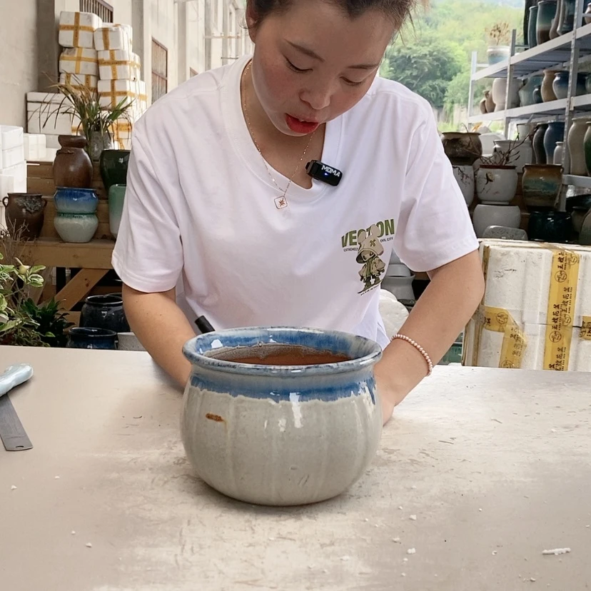 【闪购商品】红陶20CM以下王嫂花盆0827-10微瑕