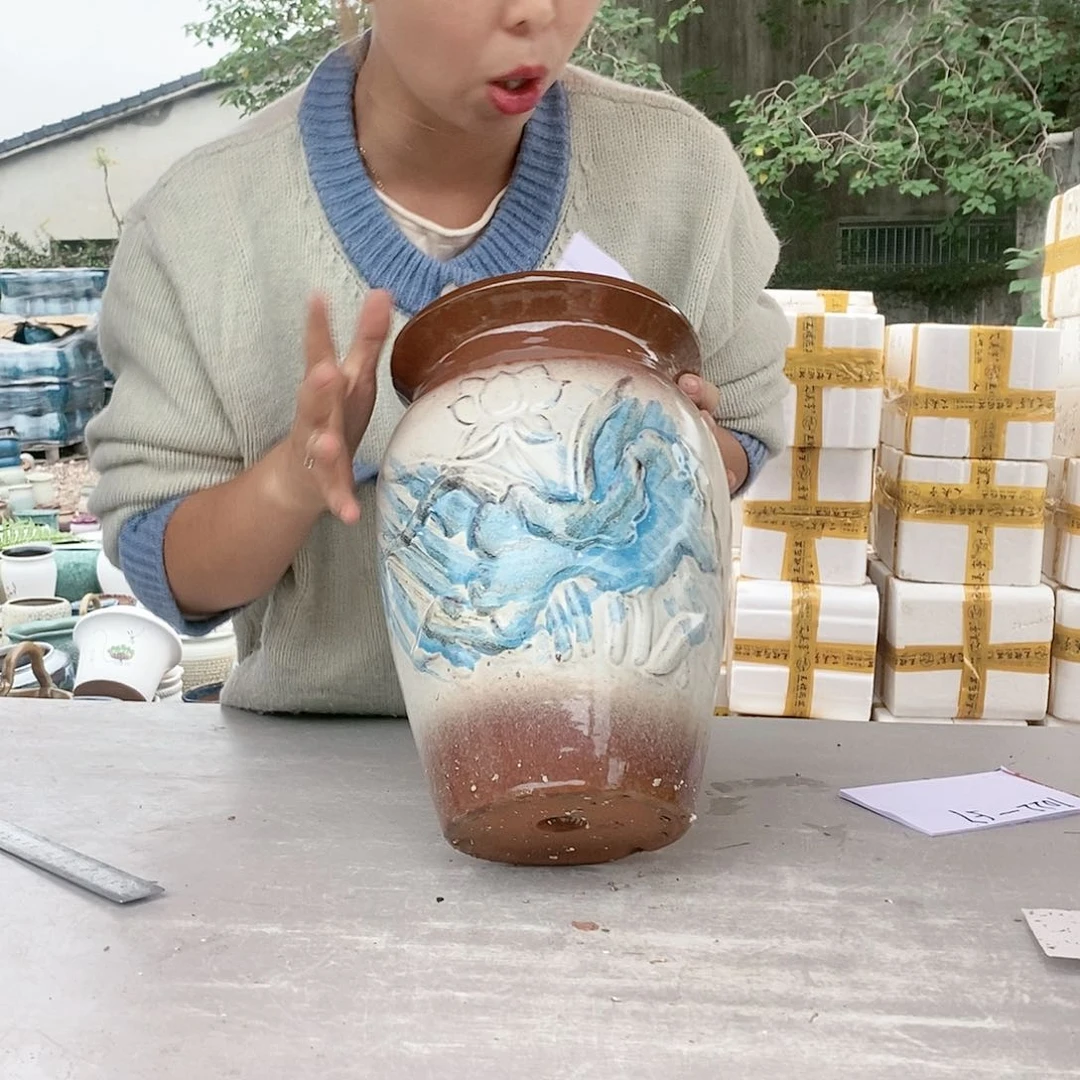 红陶20CM以下王嫂花盆1022-56