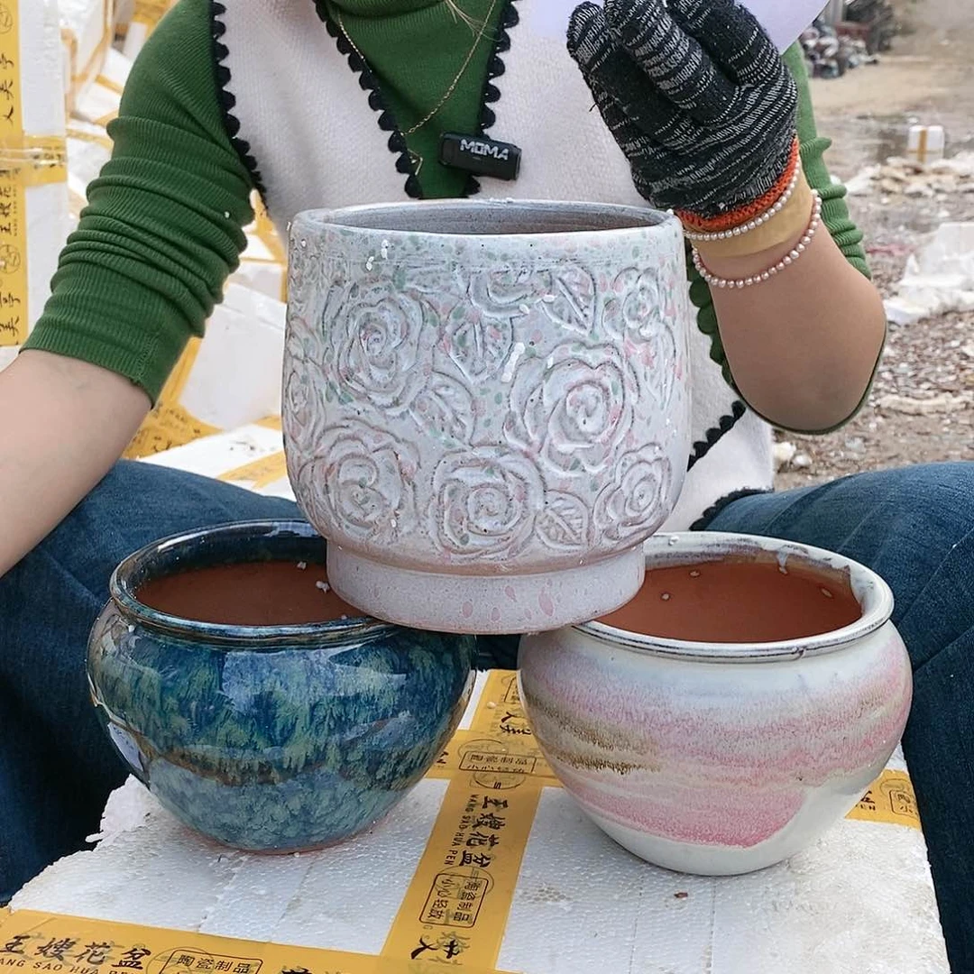 红陶20CM以下王嫂花盆1028-83