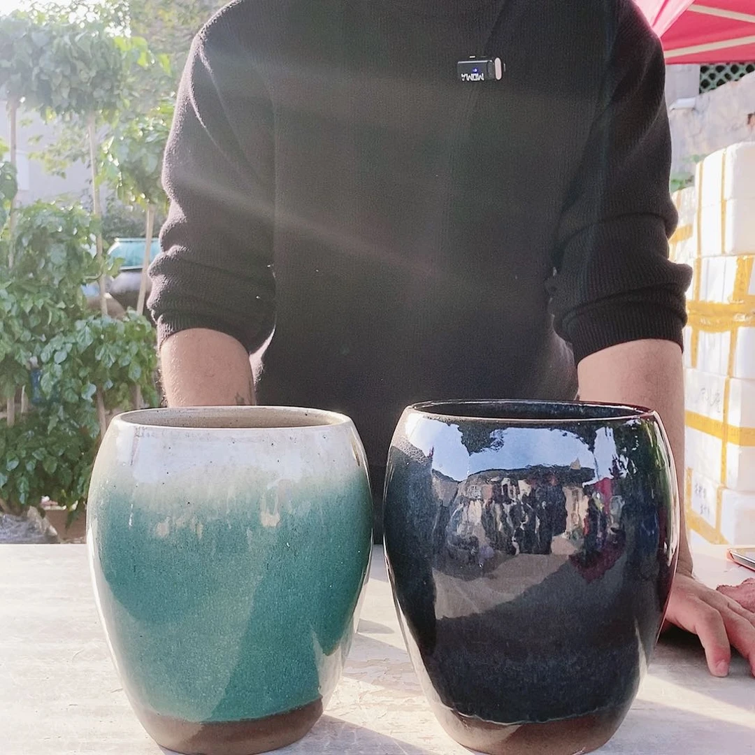 红陶王嫂花盆1108微瑕-b125