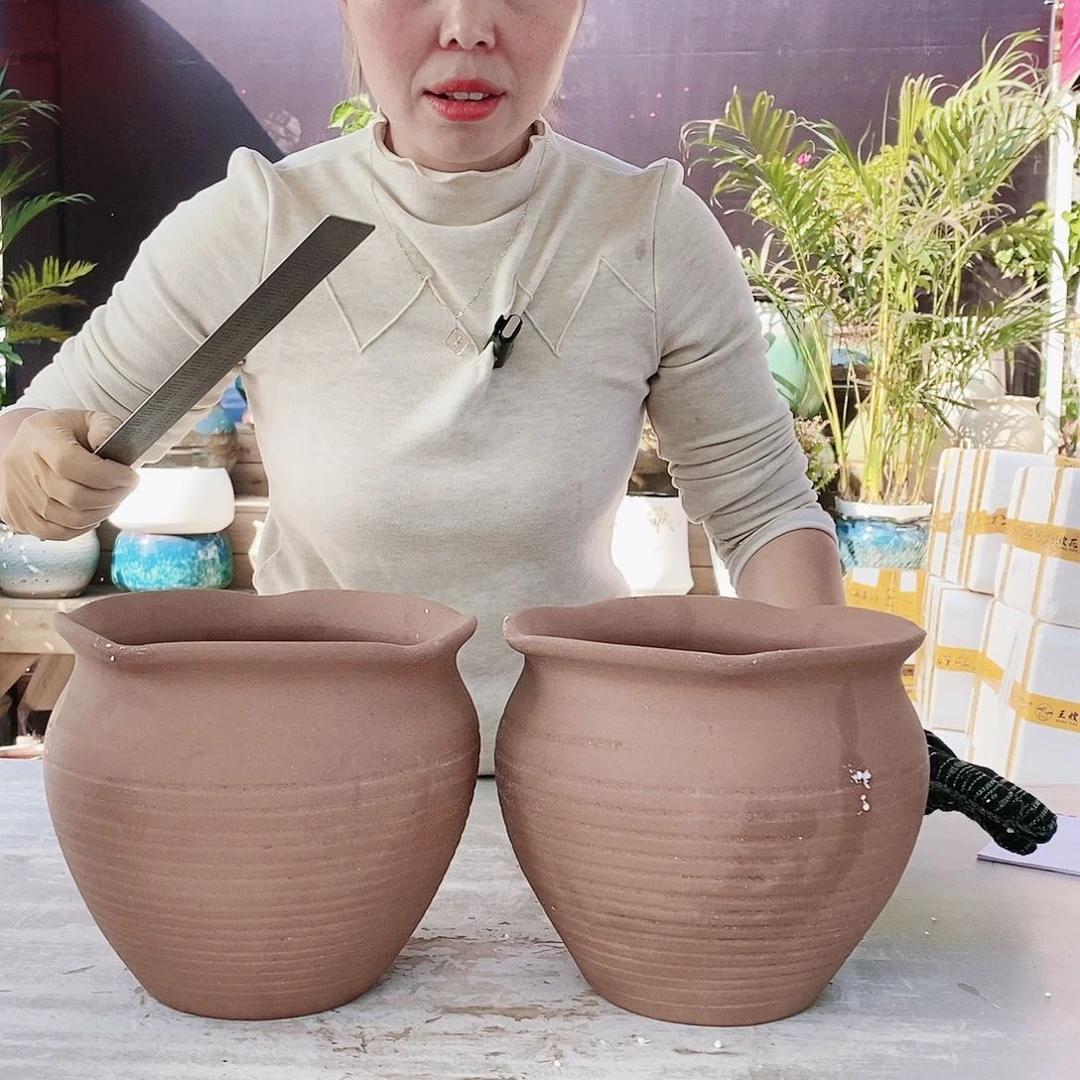 红陶王嫂花盆1112-59