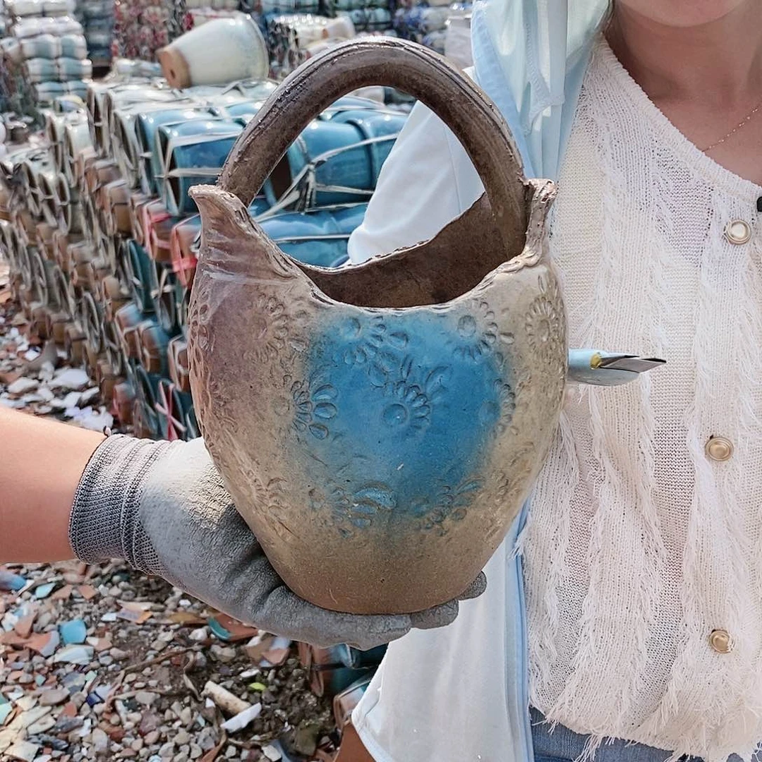 红陶20CM以下王嫂花盆1008-97