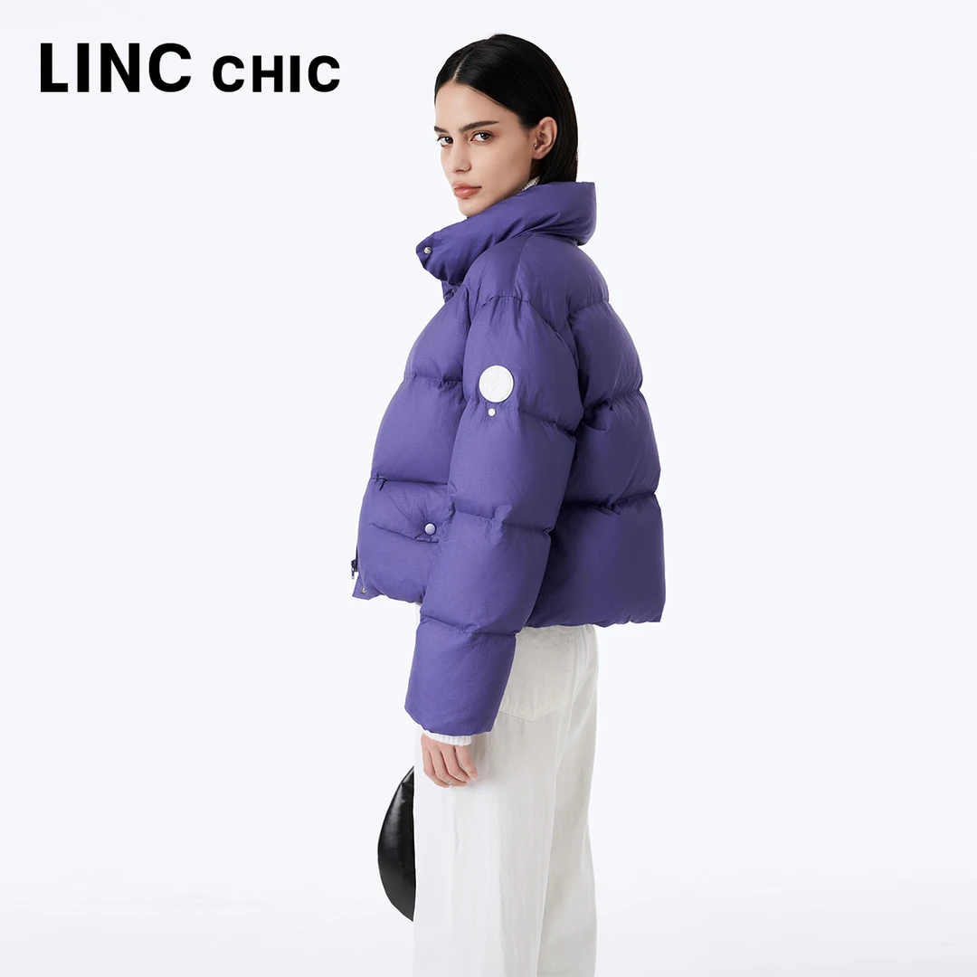 LINCCHIC金羽杰2023秋冬新品轻体泡芙超轻短款羽绒服女Y23801339