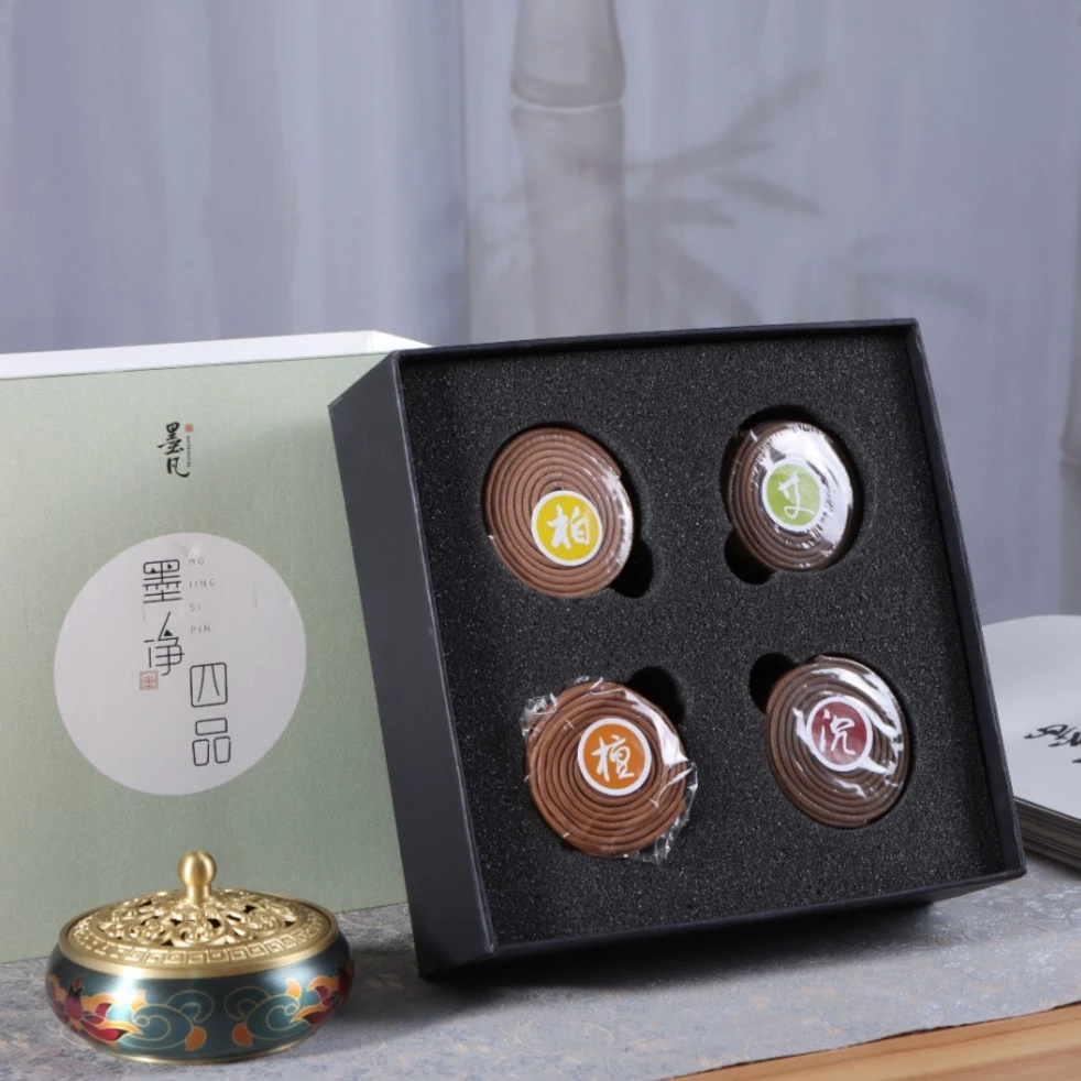 墨凡 墨净四品沉檀艾柏盘香组合 160盘/2H 礼盒简装