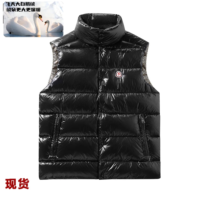 高端白鹅绒】官方冬季藤原浩联名经典羽绒服马甲男女外套亮面马夹