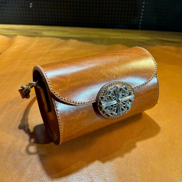 手工包复古个性椭圆形女包手提斜挎牛皮包