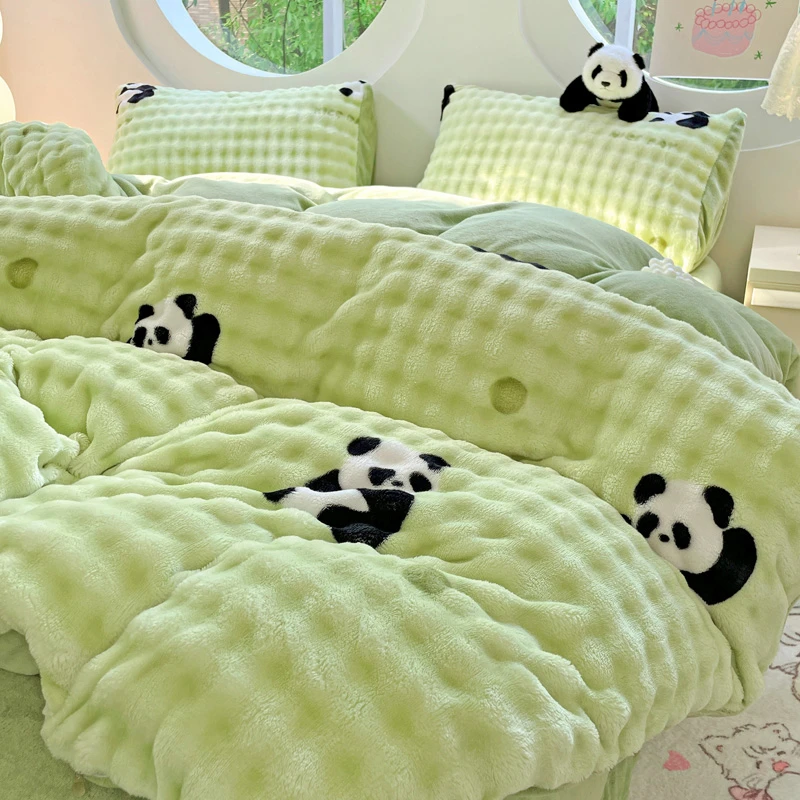 孤品（微瑕）/NO退No换介意慎拍牛奶绒被套单人双人加厚被罩