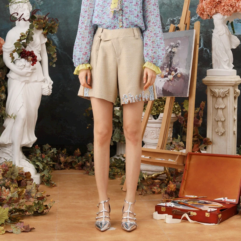 【蜜思仝专享】朝峰年秋季裤子短裤正品CFB3A109-112D