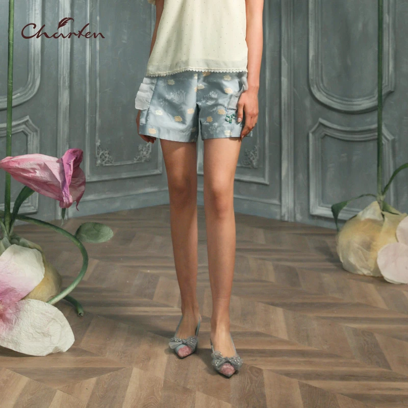 【媛媛专享】朝峰时尚休闲短裤女CFC2D106-115D碎花夏季