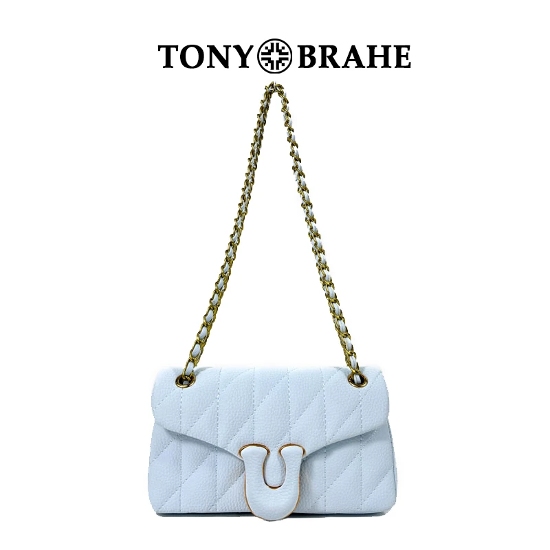 『海洋蓝』夏季小清新简约百搭链条小方包