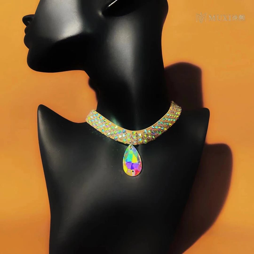 沐熙佳新款肚皮舞表演比赛配饰颈脖链