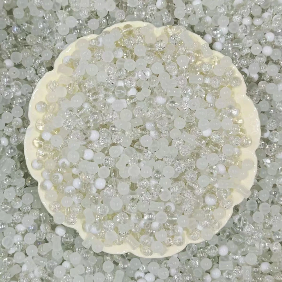 【白色系】饰品DIY精选琉璃珠混款爆花玉碎透珠时尚气质百搭挖挖乐