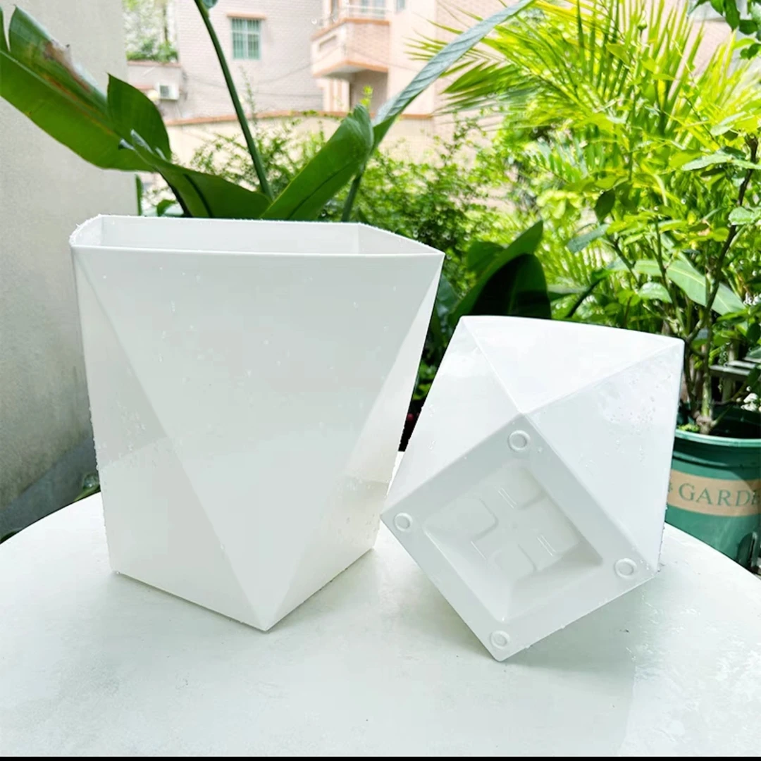 小号菱形白盆树脂材质