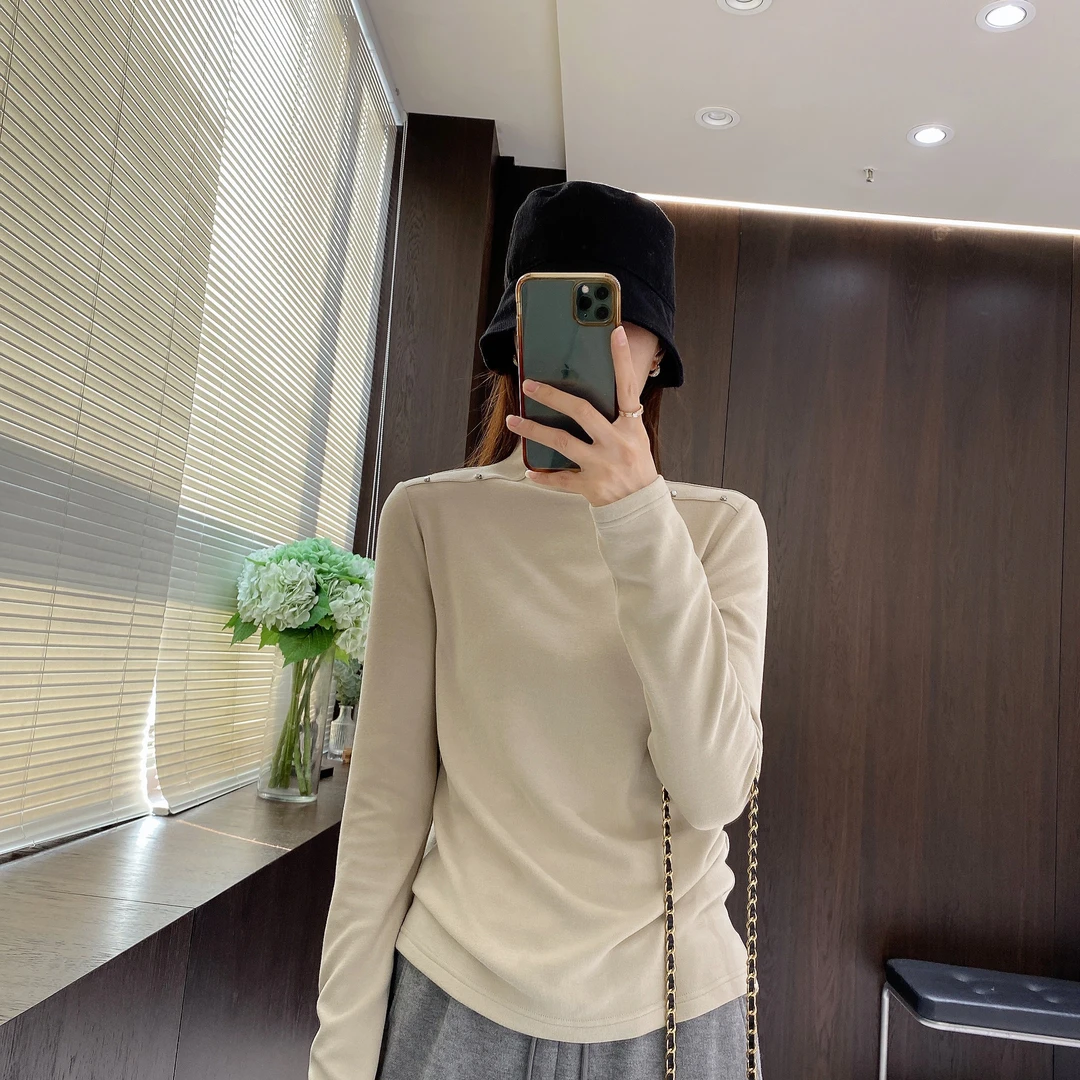 IMFLY金小金自制 磨毛打底衫DYW7896亲肤柔软时髦内搭上衣女冬装