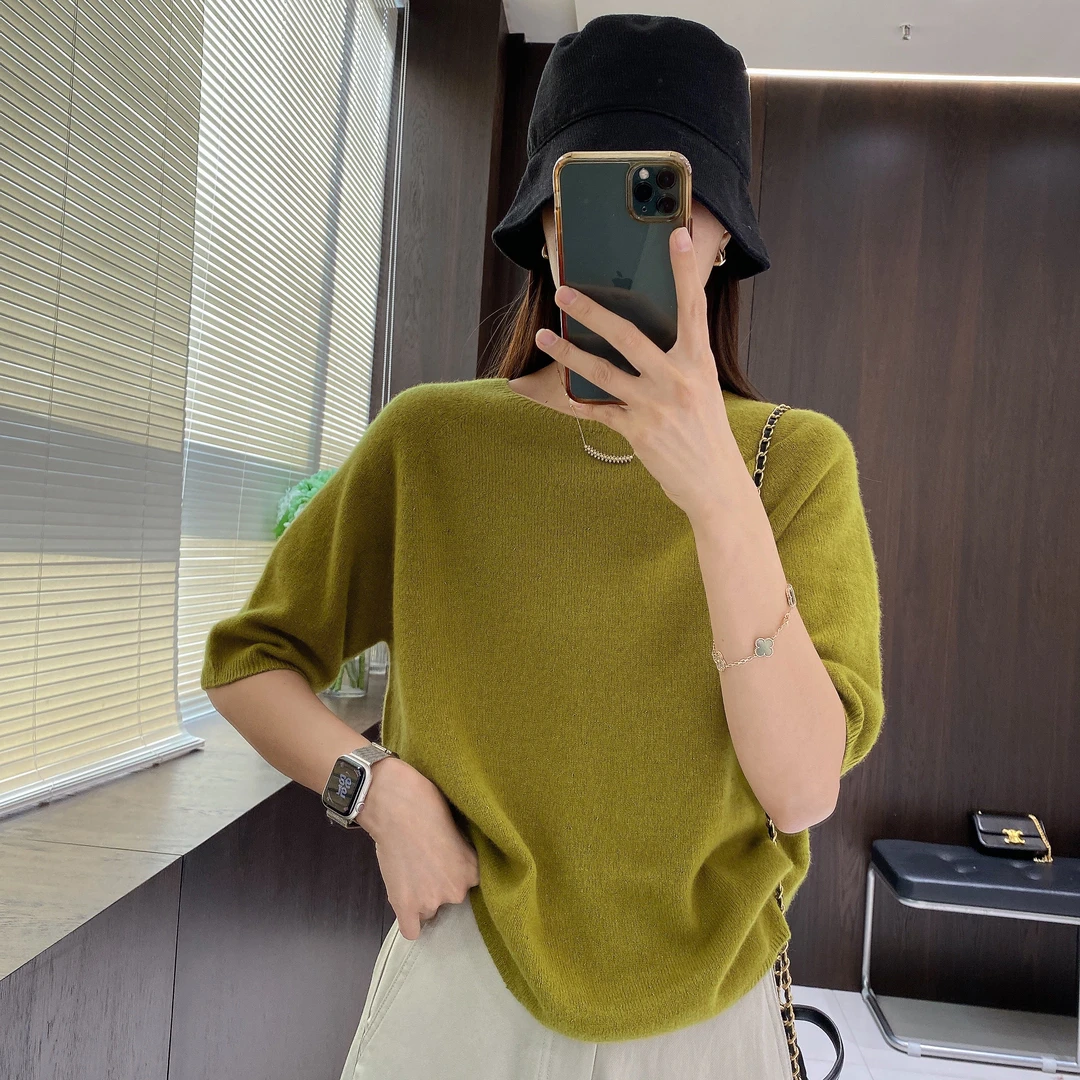 IMFLY金小金自制 绵羊毛衫DYW7581高智淡人套头毛衣女秋冬季上衣