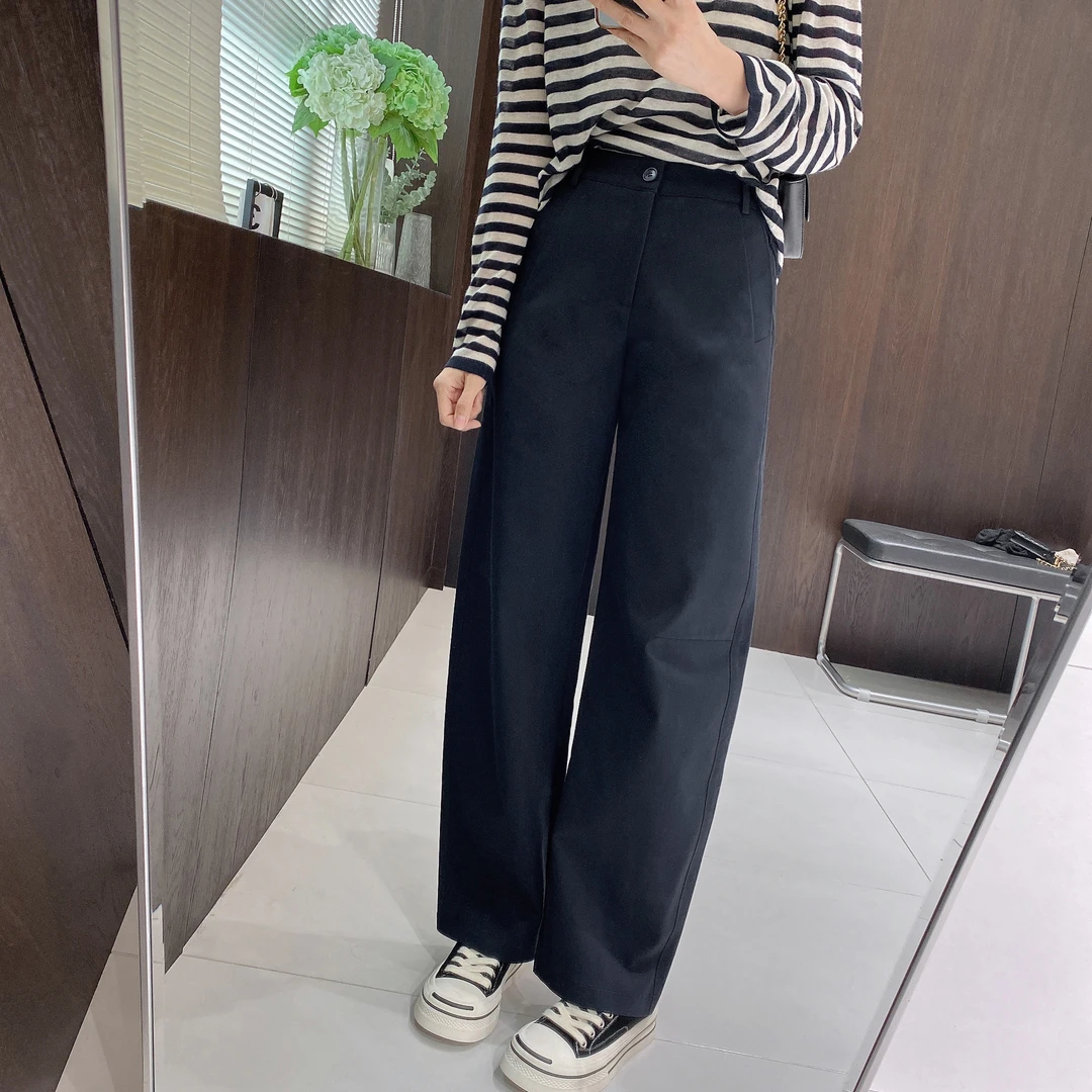 IMFLY金小金自制 休闲裤DYK2199高腰直筒裤女秋季宽松显瘦香蕉裤