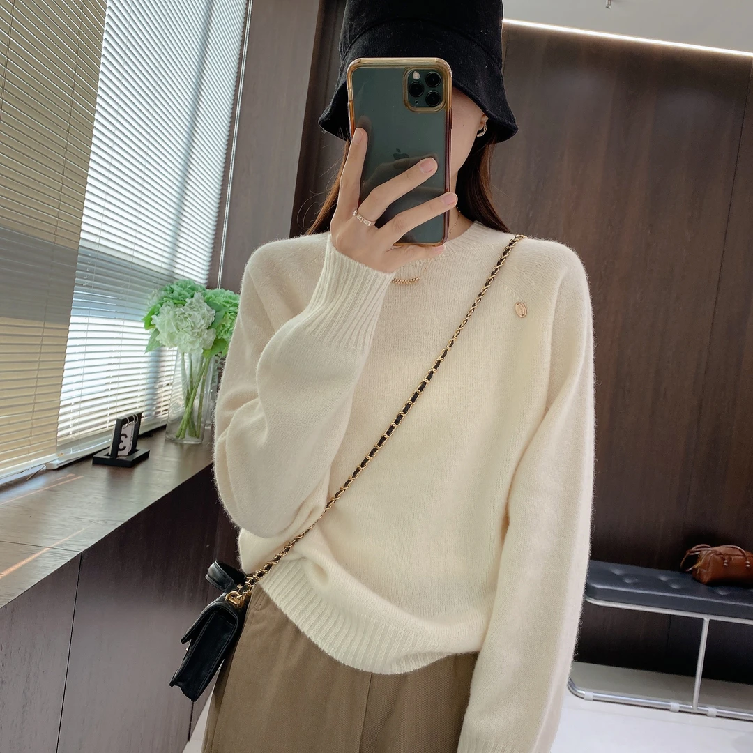 IMFLY金小金自制  绵羊毛衫DYW7603 圆领套头羊毛衫时尚打底衫