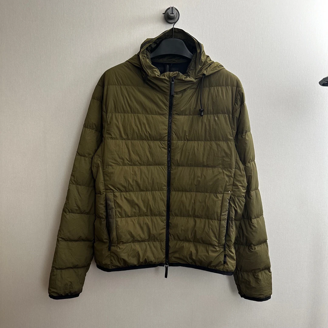 Gucci/古驰军绿色薄款棉服/54码/9新/公价13000