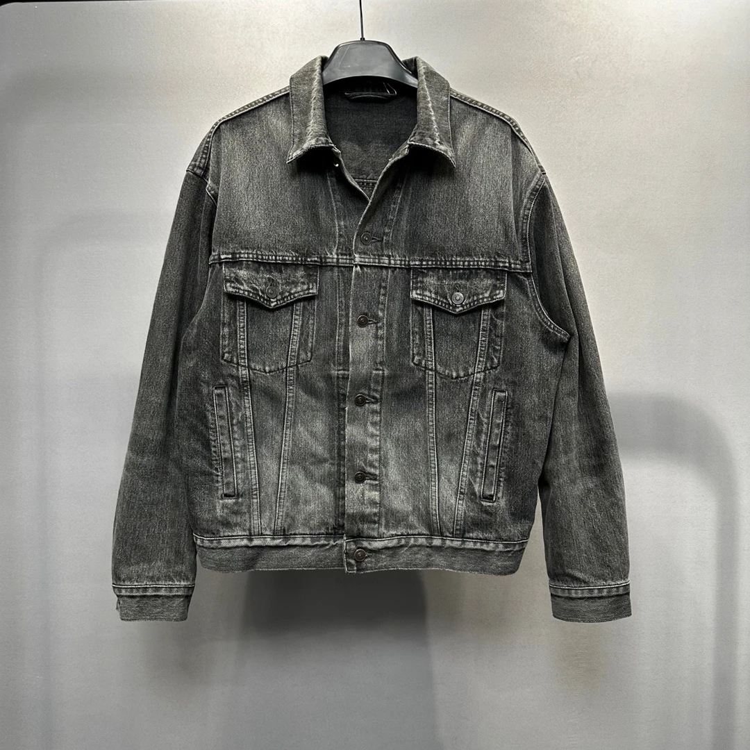 Balenciaga/巴黎世家背后字母牛仔夹克/46码/95新/公价13100