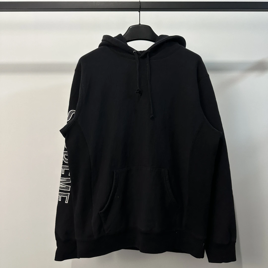 Supreme/手臂logo刺绣卫衣连帽衫/L码/95新/公价2180