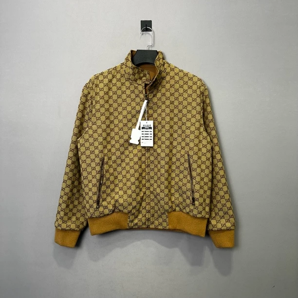 Gucci/古驰新款两面穿满印双G夹克/50码/准新带吊/公价21700