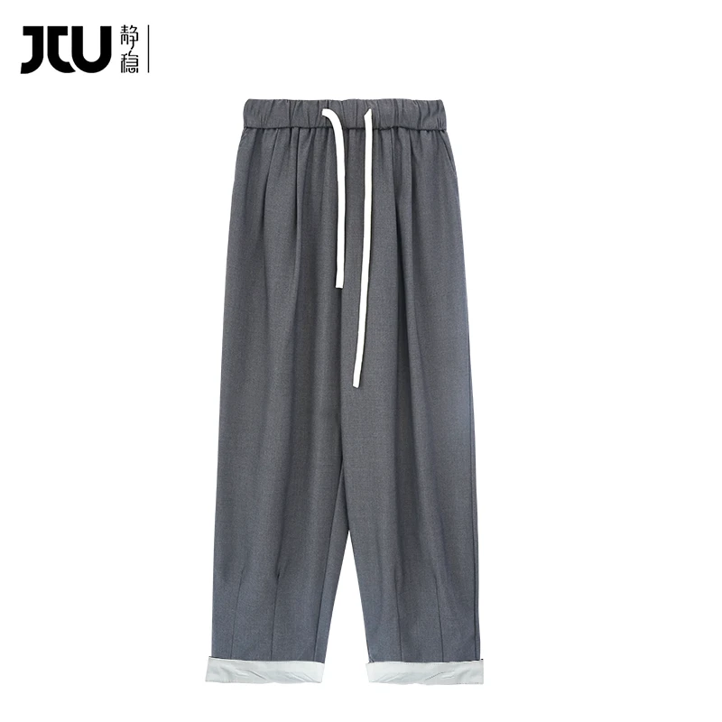 JW/静稳2023春夏季新品时尚休闲松紧腰收脚韩版潮流西装裤8089