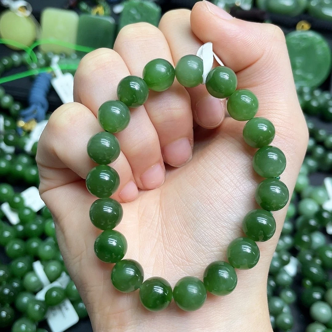 和田玉手链未镶嵌10mm