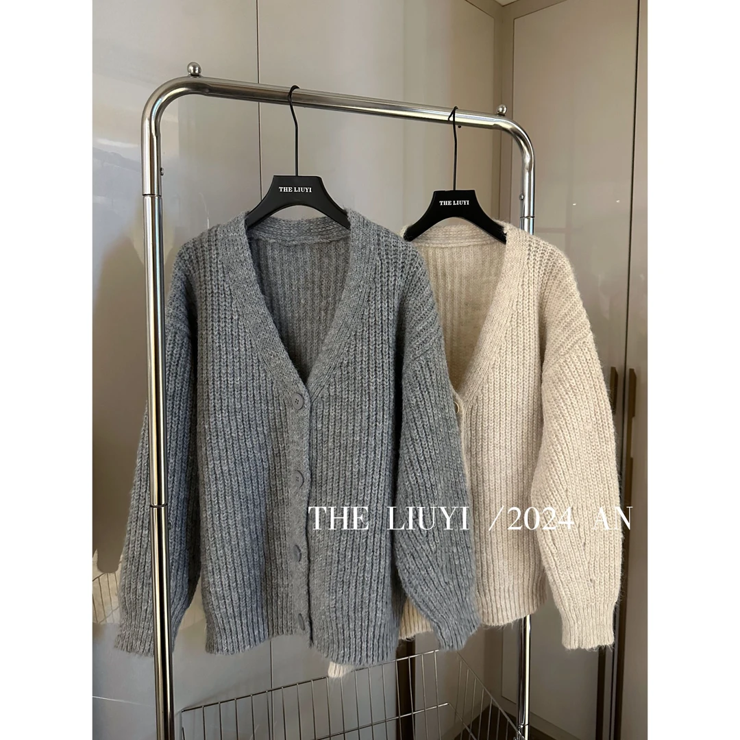 【LIUYI】秋冬羊毛混纺毛衣外套49184